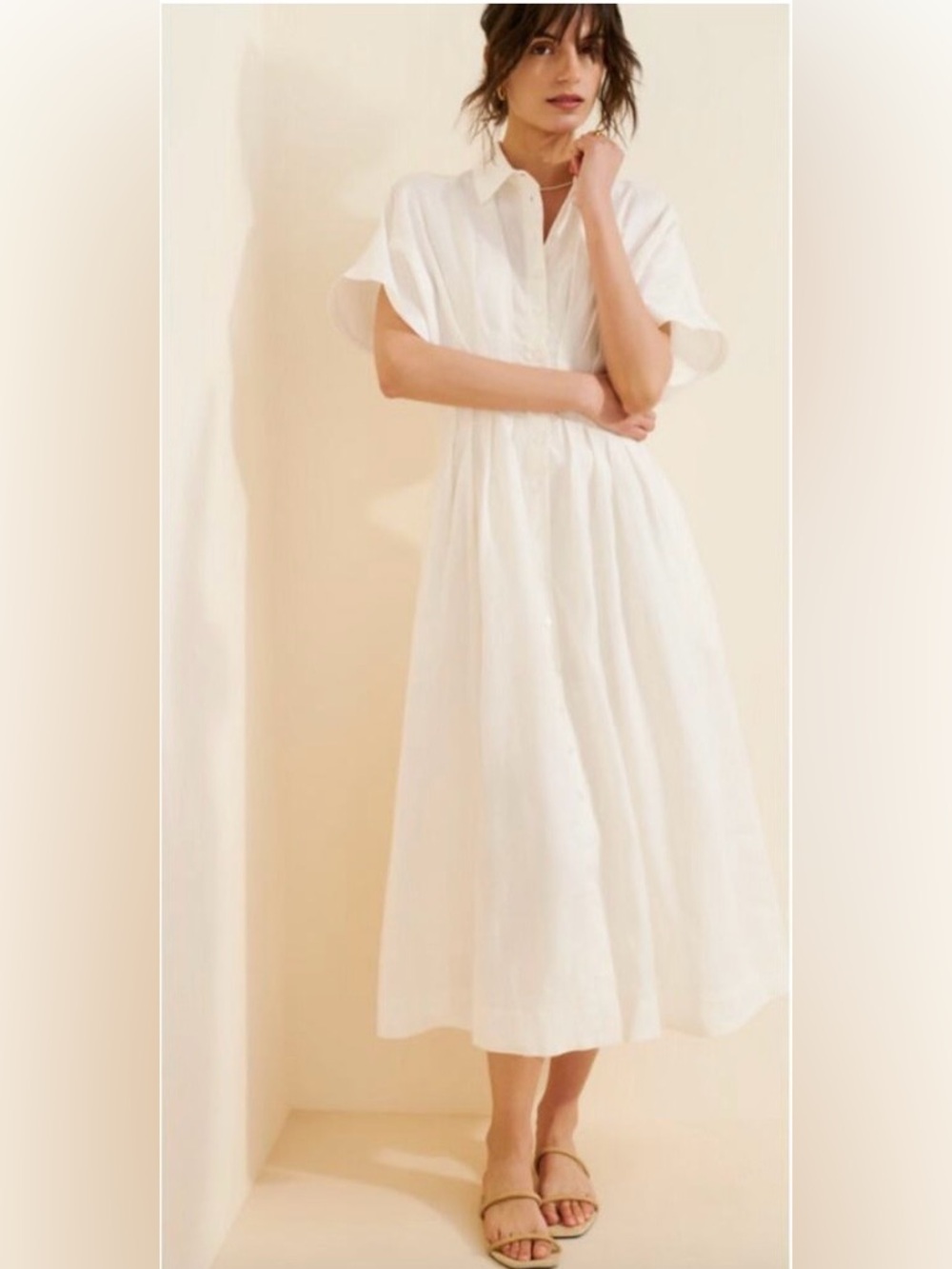 Anthropologie x Exquise Tobie Linen Maxi Dress Size Small NWT